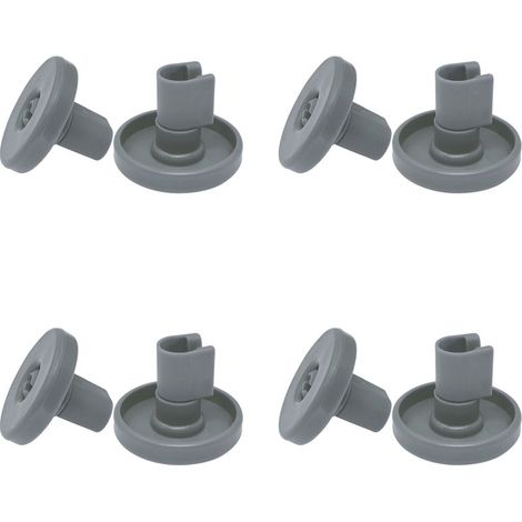 Roulettes pour panier de lave-vaisselle, lot de 8, gris foncé, AEG, Privileg, Zanussi, 40 mm, gris foncé