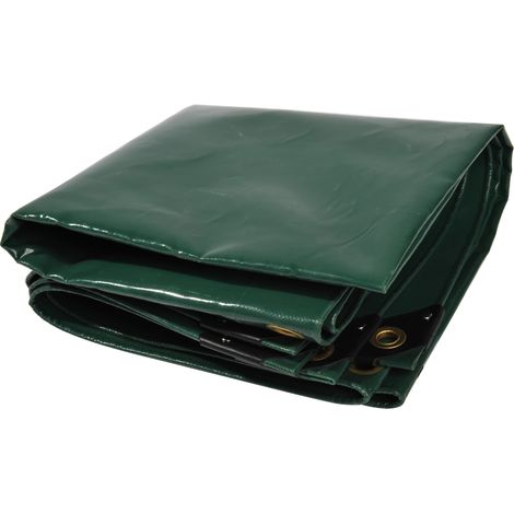 NEMAXX® Abdeckplane 650 g/m² 3x2 m (6 m²) Grün – reißfeste PVC-Gewebeplane, 100 % wasserdicht & UV-beständig, Messing-Ösen, verschweißter Saum – für LKW, Anhänger, Boot, Holz, Pool & Garten