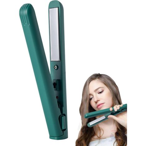 Mini Fer À Friser À Double Usage, Lisseur Et Boucleur 2 En 1, Pour Cheveux Courts Et Longs, Min-i Boucleur Portable, Adapté À La Maison Et Aux Voyage (1/4)