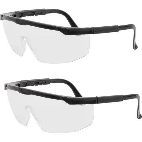2 paires de lunettes de sécurité, lunettes de protection oculaire, lunettes de travail (1/2)