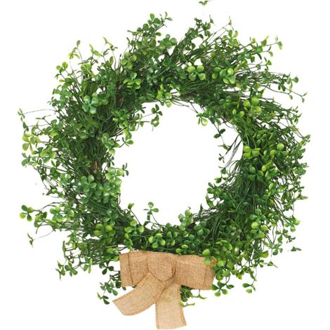 Guirlande Décorative de Trèfle à Quatre Feuilles Verte en Plastique et Lin, Décoration Murale pour Porte ou Escalier (1/5)