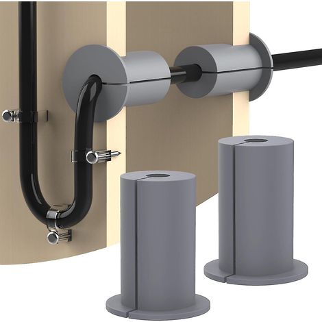 Kit de 2 passe-câbles Starlink pour trou mural de 25,4 mm (1 pouce), passe-câble mural pour passe-câble Starlink (gris) (1/5)