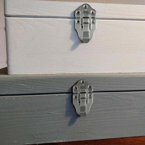 8 Fermoir à bascule loquets Verrou à bascule Fermeture a Levier Fermeture pour coffret à bijoux Coffrets Cadeaux Coffre à Outils valise et Coffre - Argent