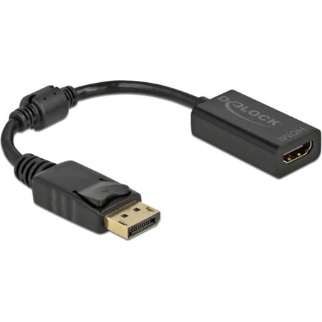DeLOCK Delock Adaptateur DisplayPort 1.1 mâle vers HDMI Femelle Noir Passif (61011)