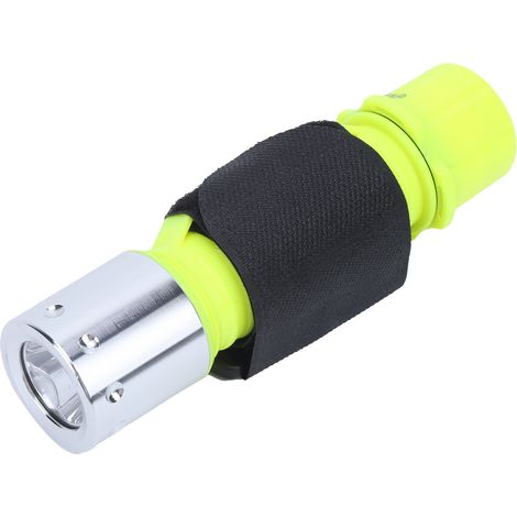 Lampe torche de plongée étanche IPX8, portable, professionnelle, rechargeable, LED. (1/5)