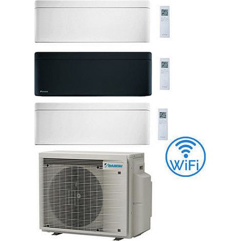 Climatizzatore GARANZIA ITALIA Daikin Stylish Bianco + Black WiFi Trial Split Inverter 9000 + 9000 + 12000 BTU con U.E. 3MXM52A9 Classe A+++/A+++ NOVITA' 2024 (1/2)