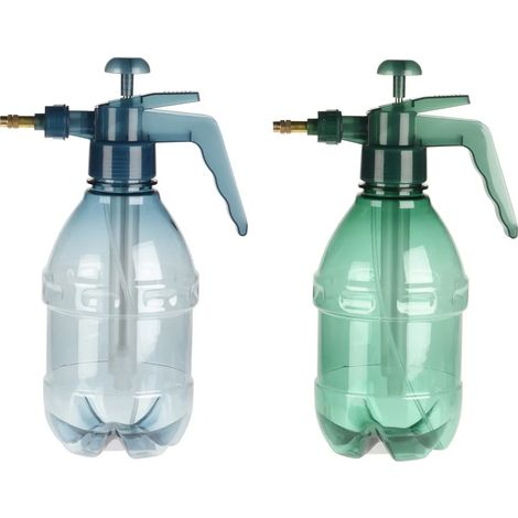 Lot de 2 pulvérisateurs à pression transparents de 1,5 litre avec buse en laiton, flacon pulvérisateur à pompe, pulvérisateur manuel, pulvérisateur à pompe (1/4)