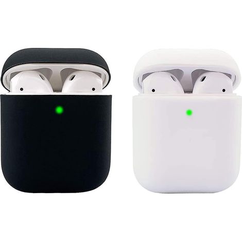 Set mit 2 Hüllen für AirPods 1 und 2, vollständig schützende Silikonhüllen im AirPods-Design