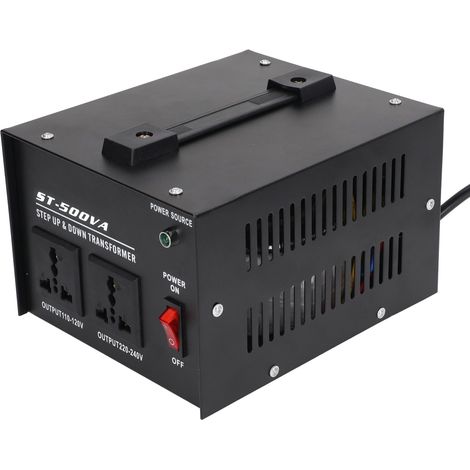 500-W-Spannungswandler 110 V–220 V Auf-/Abwärtstransformator mit EU-Stecker (1/5)