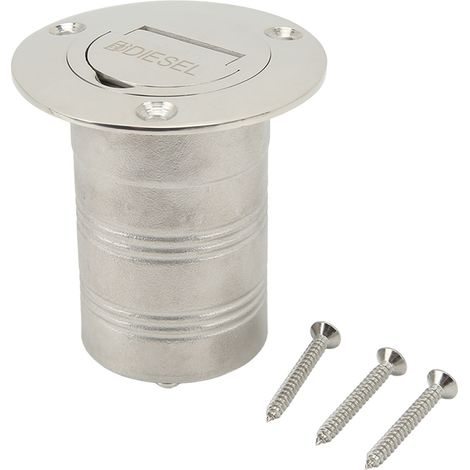 Raccord de réservoir bateau angle droit 316 acier inoxydable, bouchon à coque sans clé, remplissage pont 50 mm 2 pouces diesel (1/5)