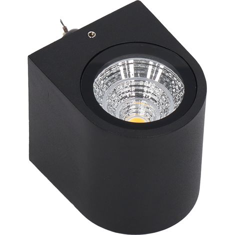 Luminaire mural LED 5W en aluminium cylindrique pour couloir, porche, allée 85‑265V 3000K lumière chaude (1/5)