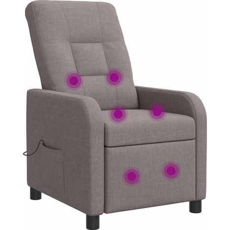 Silla de masajes reclinable Topo Tela vidaXL (1/5)