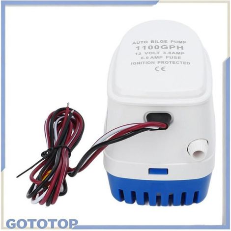 Pompe de cale Pompe à eau de cale de bateau Submersible automatique 12V, accessoires de bateau en voilier grappin (1/5)