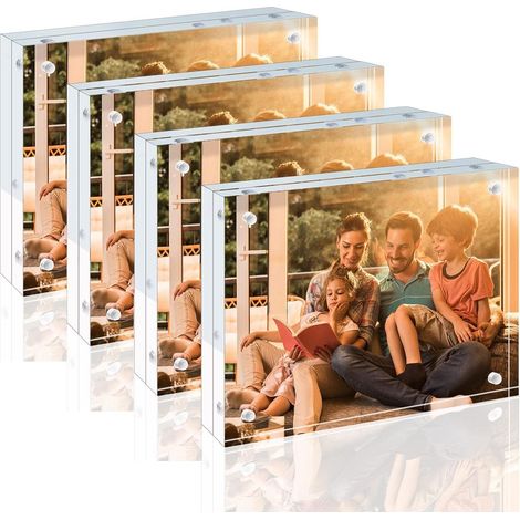 Egofine Acrylic 13x18 cm Picture Frames 4 Pack Magnetic Floating Frames (1/5)