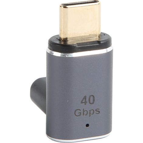 Adaptateur magnétique USB-C, charge rapide PD 100 W, flexible à 90°, adaptateur de transmission Thunderbolt 3 8K complet (1/5)