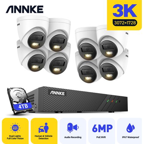 ANNKE 5MP Videoüberwachungsset NVR 4 Kameras Intelligentes Doppellicht Bewegungserkennung POE Überwachungs Kamera 4 TB (1/5)