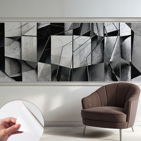 Fotomurale adesivo - parete decorativa - decorazione casa - stile moderno parete - Astrazione geometrica 250x104 cm (1/5)