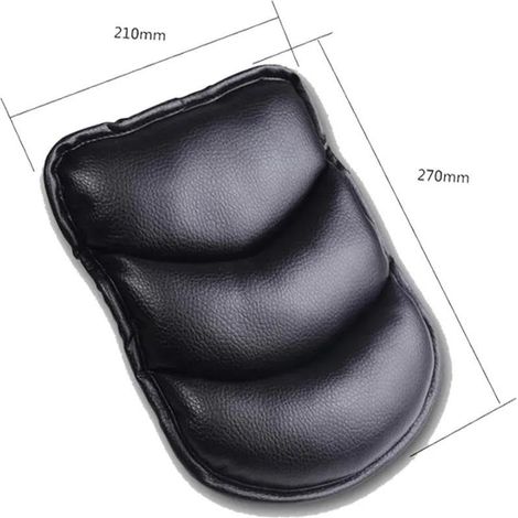Housse d'accoudoir pour panneau de commande central, voiture, compatible avec Renault, Duster, Megane 2, Logan, Captur, housses d'accoudoir de voiture (noir) (1/2)