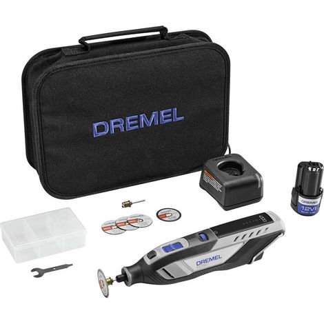 Dremel 8250 Outil Rotatif Multifonction Sans-fil 12V, 5 accessoires, 1 batterie 2Ah, de 5.000 à 30.000 tr/min (1/5)