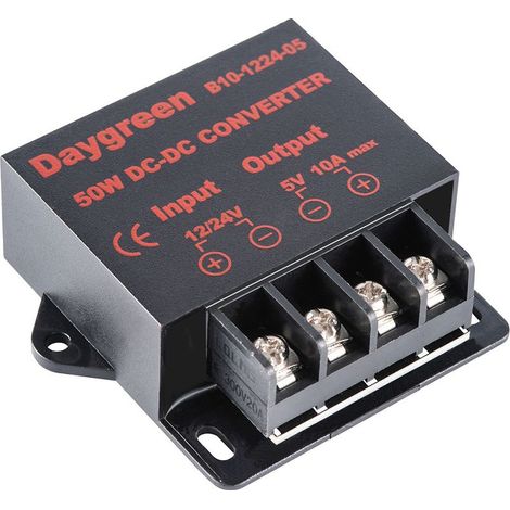 Convertisseur descendant DC 12V/24V - Régulateur de tension 12V Convertisseur buck Transformateur d'alimentation, 12V/24V à 5V 10A (1/5)