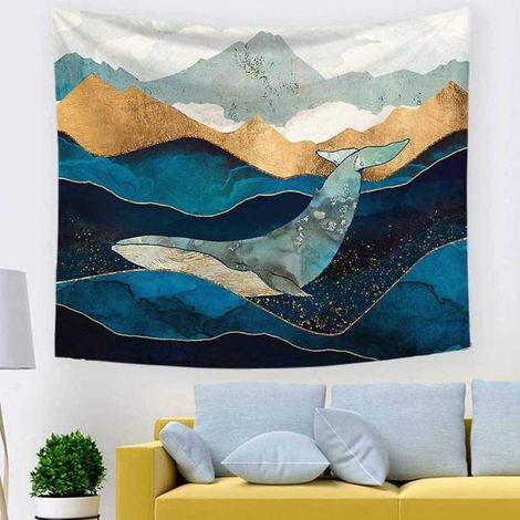 Tenture murale Gobelin, 100x70 cm, décoration textile artisanale, tapisserie décorative pour salon et chambre, motif classique, tissu épais, oeuvre d'art mural. (1/4)