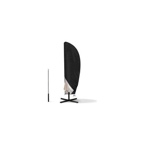 Housse Parasol Déporté pour Parasol Ø 2-4m, 210D Oxford Housse de Protection pour Parasol avec Sac de Rangement, Noir - 265CM(50x70x40CM)