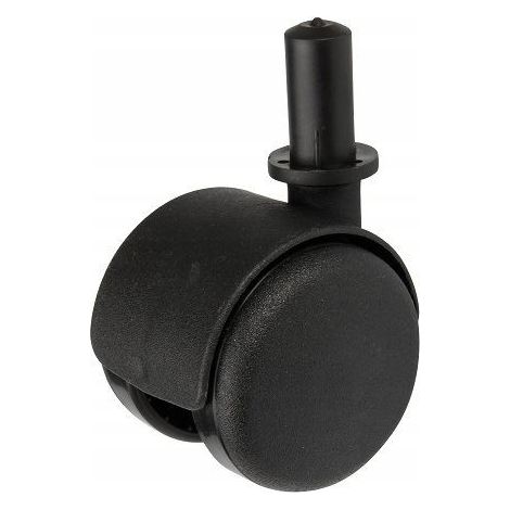 Ruota per mobili DoMino, diametro 50 mm/40 kg, copertura nera (1/2)