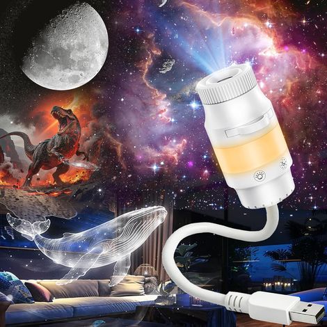 Sternenhimmel-Projektor, 2-in-1 HD-Galaxy-Nachtprojektor mit 13 Filmen (1/5)