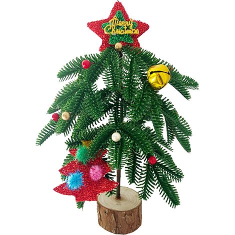 Künstlicher Weihnachtsbaum aus Kiefernnadeln, grüne Weihnachtspflanzendekoration, künstlicher Weihnachtsbaum aus Kiefernnadeln (Benoît Weihnachtsbaum, Fünfstern-Kiefer, Glockenform, Stil C A07464) (1/2)