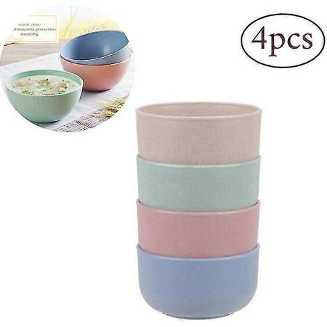 Bol à céréales écologique, grand bol à salade, lot de 4, bol à céréales neuf (1/5)