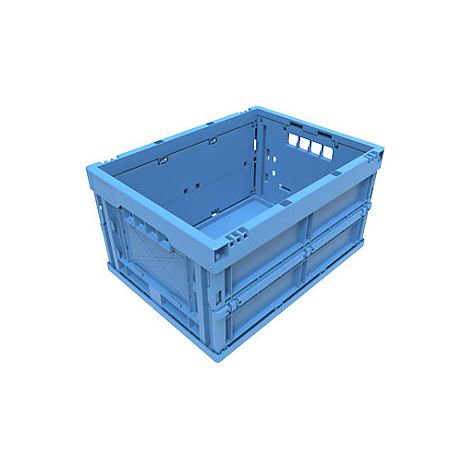 Caja plegable de polipropileno  capacidad 22 l  azul (1/4)
