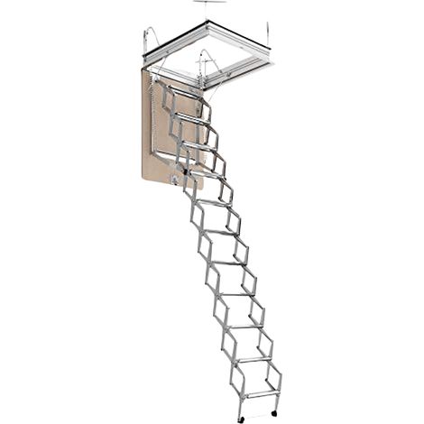 EINSIDE Scala Retrattile a Pantografo, Altezza 276/300 cm – 80 x 90 cm
