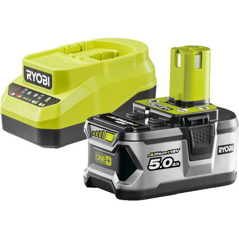 Pack énergie RYOBI RC18120A-150 chargeur 18V 2A + Batterie Lithium+ 5Ah ONE+™