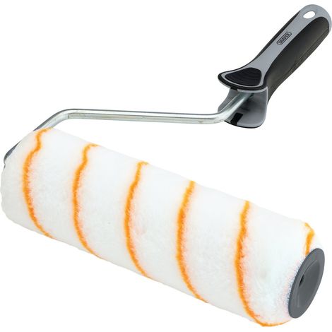Draper Medium Pile Polyester Paint Roller with Soft Grip Handle, 9"/230mm