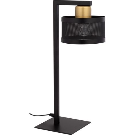 Lampe à poser moderne déco noir/or Off E27 15W Sigma