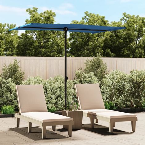 Parasol d'extérieur, Parasol de balcon avec mât, Parasol jardin, Protection Solaire en aluminium 2x1,5 m Bleu azuré HNDX757986 (1/5)