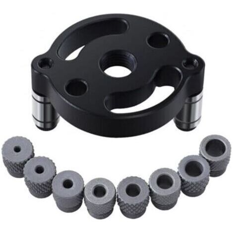 Localisateur de perforateur, Douille de perçage avec 8 bagues de forage 3/4/5/6/7/8/9/10mm, Perforateur vertical Gabarit de perçage avec douilles de guidage de perçage pour trous de poinçonnage (1/5)