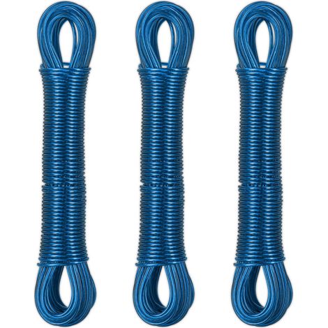 Percha de ropa con alambre de acero 3 x 20 m