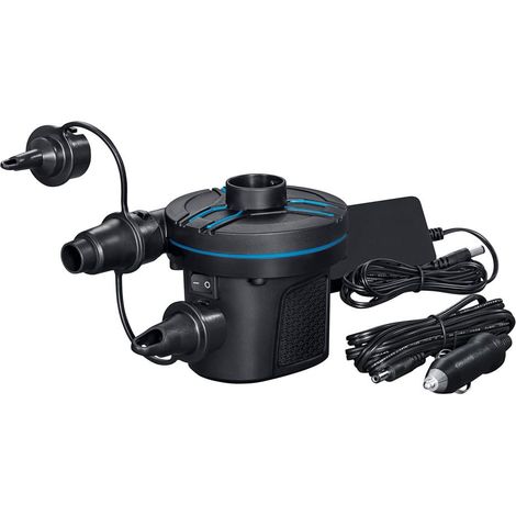 TrAdE Shop Traesio - Pompa Di Gonfiaggio Elettrica Powertouch Accendisigari 12/230v 490l/min 3 Adattatori 62255 - (1/5)