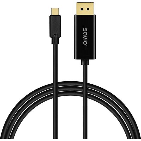 Câble USB Savio CL-207 2 m USB C Noir (1/2)