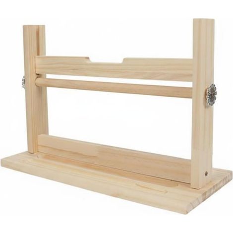 Support distributeur de rouleau papier, porte-rouleau en bois (1/5)