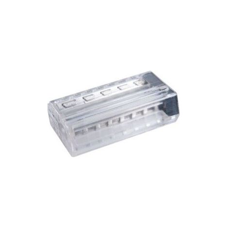 Bornes auto 8 fils transparent pour cable rigide 2,5mm² connexion rapide (sachet de 50) SIB ADR P07208