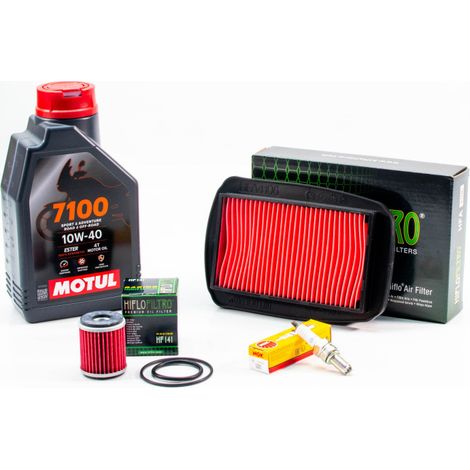 Kit Révision Filtres Bougies pour YAMAHA MT-125 de 2014 à 2019 - MOTUL 7100 10W40 1L