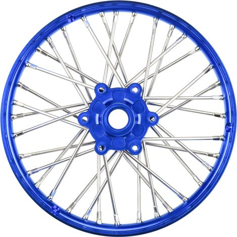 1-4 Pro-Spec Aluminum V2 Bead Front Wheel Blue-Blue (1): Promoto-MX
