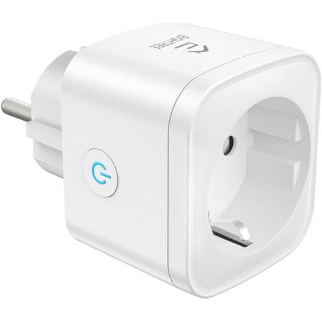 Prise Connectée WiFi (Type F), Prise Intelligente EIGHTREE, Compatible avec Alexa, Google Home, SmartThings, Suivi de la Consommation d'énergie, Contrôle de l'App Smart Life, 16A, Pack de 1
