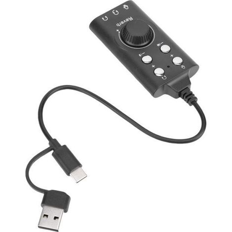 Adaptateur Son USB - Carte Son Stéréo Externe - Prise Jack 3,5 mm - Compatible Windows 10/11/8.1 - 1 Pièce (1/5)