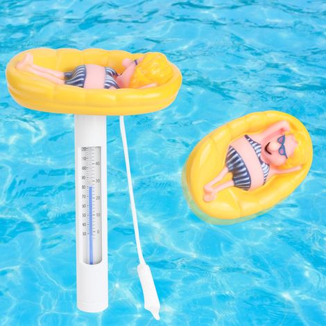 Thermomètre de piscine flottant en forme de dessin animé, avec affichage °F/°C. (1/5)