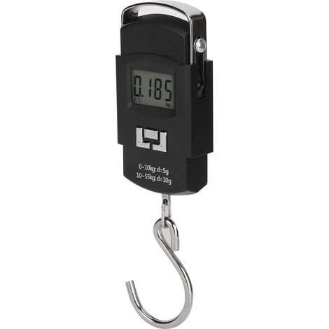 Tragbare elektronische Waage, 50 kg Tragkraft, LCD-Display zum Wiegen von Gepäck, Postpaketen und Päckchen (1/5)