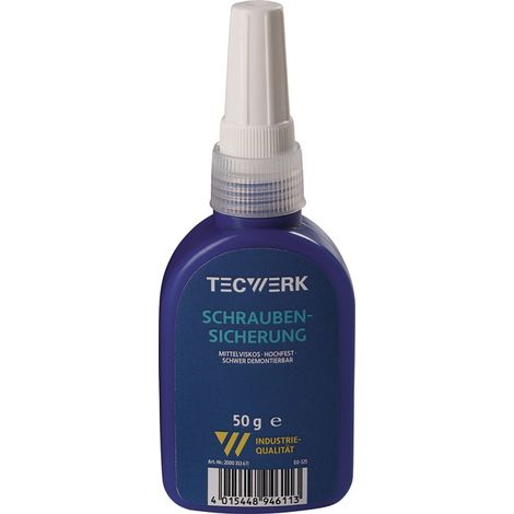 TECWERK Schraubensicherung 50g hf.mv.grün Flasche TECWERK