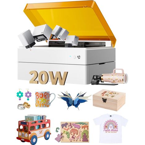 xTool M1 Ultra Machine d’Artisanat 4-en-1 Graveur Laser, Jet d’Encre, Découpe Lame et Dessin au Stylo pour DIY, Cadeaux Personnalisés et Petites Entreprises-20W kit premium